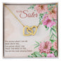 To My Sister - Interlocking Hearts Necklace