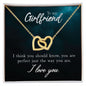 To My Girlfriend - Interlocking Hearts Necklace