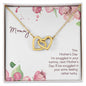 Mommy - Snuggled in Your tummy - Interlocking Hearts Necklace