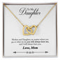 To Daughter from Mom - Interlocking Hearts Necklace