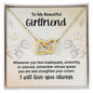 To My Girlfriend - Interlocking Hearts Necklace