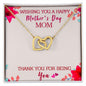 Wishing you a happy Mothers day - Interlocking Hearts Necklace