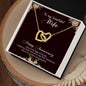 To my beautiful wife - Interlocking Hearts Necklace