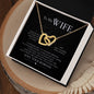 To My WIfe - Interlocking Hearts Necklace
