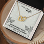 To My WIfe - Interlocking Hearts Necklace