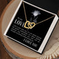 To my love - Interlocking Hearts Necklace
