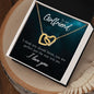 To My Girlfriend - Interlocking Hearts Necklace