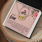 To my love- Interlocking Hearts Necklace