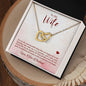 To My WIfe - Interlocking Hearts Necklace