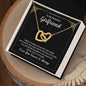 To My Beautiful Girlfriend - Interlocking Hearts Necklace