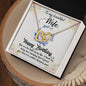 To My WIfe - Necklace Interlocking Hearts