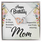 Happy Birthday Mom - Interlocking Hearts Necklace