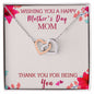 Wishing you a happy Mothers day - Interlocking Hearts Necklace