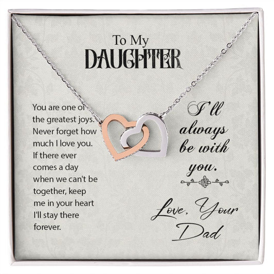 To my daughter - Interlocking Hearts Necklace