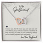 To My Girlfriend - Interlocking Hearts Necklace
