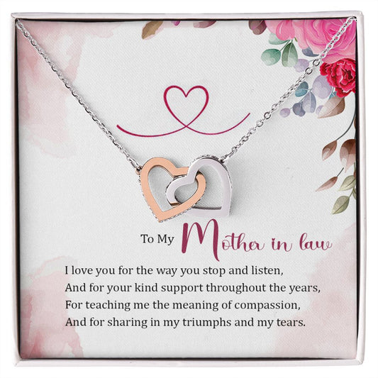To my Mother in Law - Interlocking Hearts Necklace