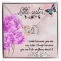 To My Little Sister - Interlocking Hearts Necklace