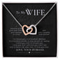 To My WIfe - Interlocking Hearts Necklace