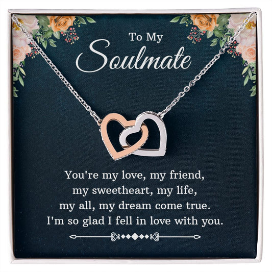 To my soulmate - Interlocking Hearts Necklace