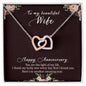 To my beautiful wife - Interlocking Hearts Necklace