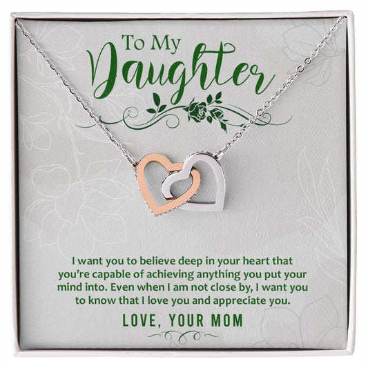 To my daughter - Interlocking Hearts Necklace