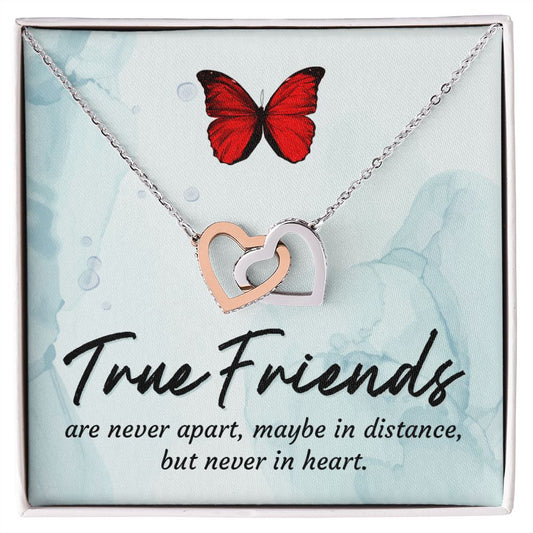 True friends - Interlocking Hearts Necklace