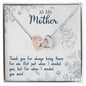To My Mother - Interlocking Hearts Necklace
