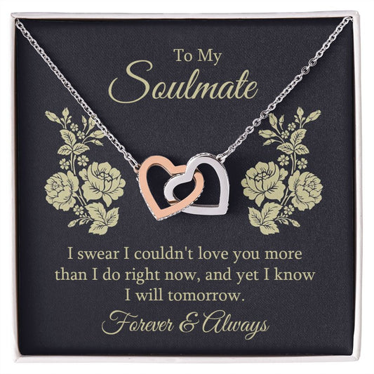 To my soulmate - Interlocking Hearts Necklace