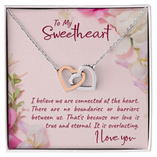 To my sweetheart - Interlocking Hearts Necklace