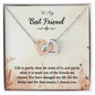 To my Best Friend - Interlocking Hearts Necklace