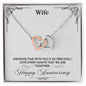 To My Wife - Interlocking Hearts Necklace