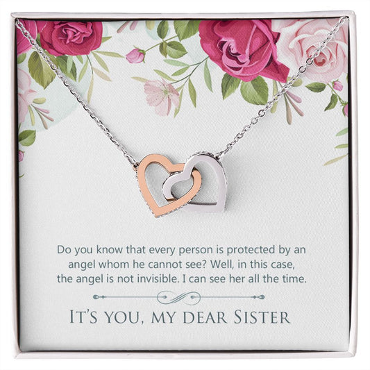 My Dear Sister - Interlocking Hearts Necklace