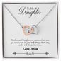 To Daughter from Mom - Interlocking Hearts Necklace