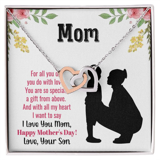 Mom you are so special - Interlocking Hearts Necklace