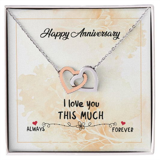 Happy Anniversary - Interlocking Hearts Necklace
