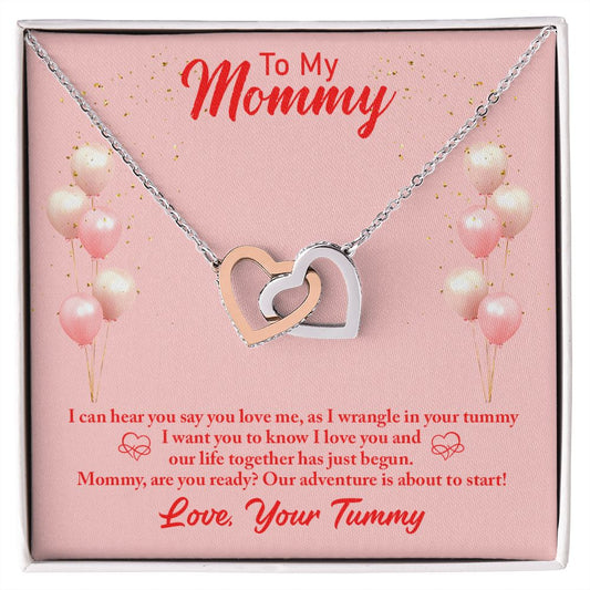 To my Mommy - Interlocking Hearts Necklace