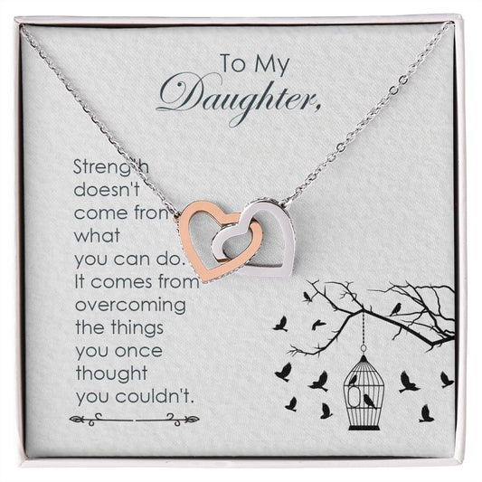 To my daughter - Interlocking Hearts Necklace