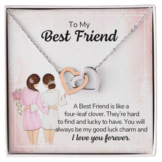 To my best friend - Interlocking Hearts Necklace