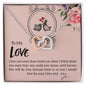 To my love- Interlocking Hearts Necklace