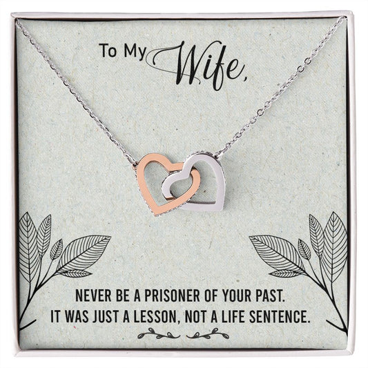 To My WIfe - Interlocking Hearts Necklace