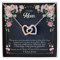 To My Mom - Interlocking Hearts Necklace