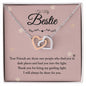 To my bestie - Interlocking Hearts Necklace