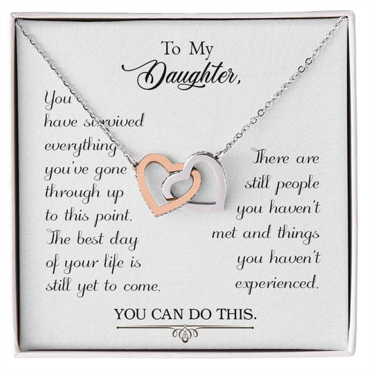 To my daughter - Interlocking Hearts Necklace