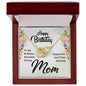 Happy Birthday Mom - Interlocking Hearts Necklace