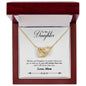 To Daughter from Mom - Interlocking Hearts Necklace