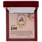 To my love- Interlocking Hearts Necklace
