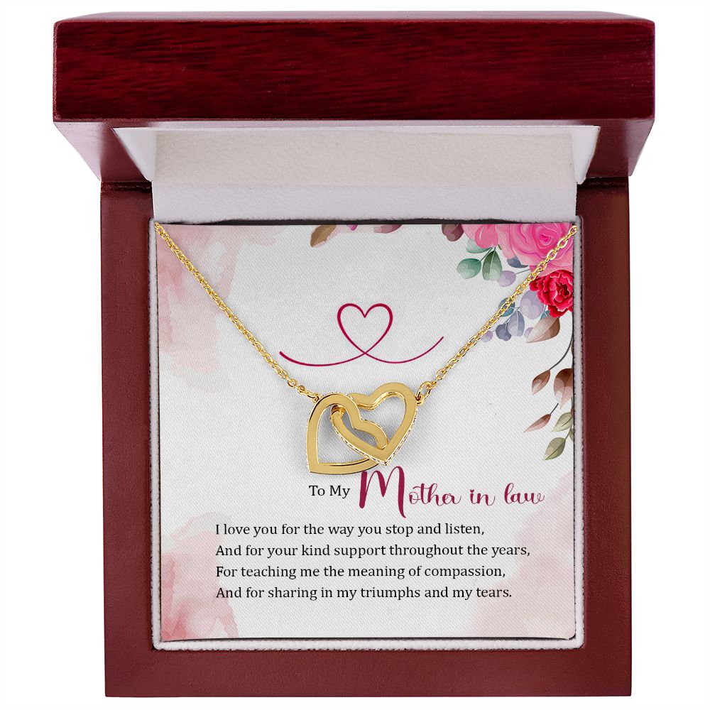 To my Mother in Law - Interlocking Hearts Necklace