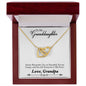To My Granddaughter - - Interlocking Hearts Necklace
