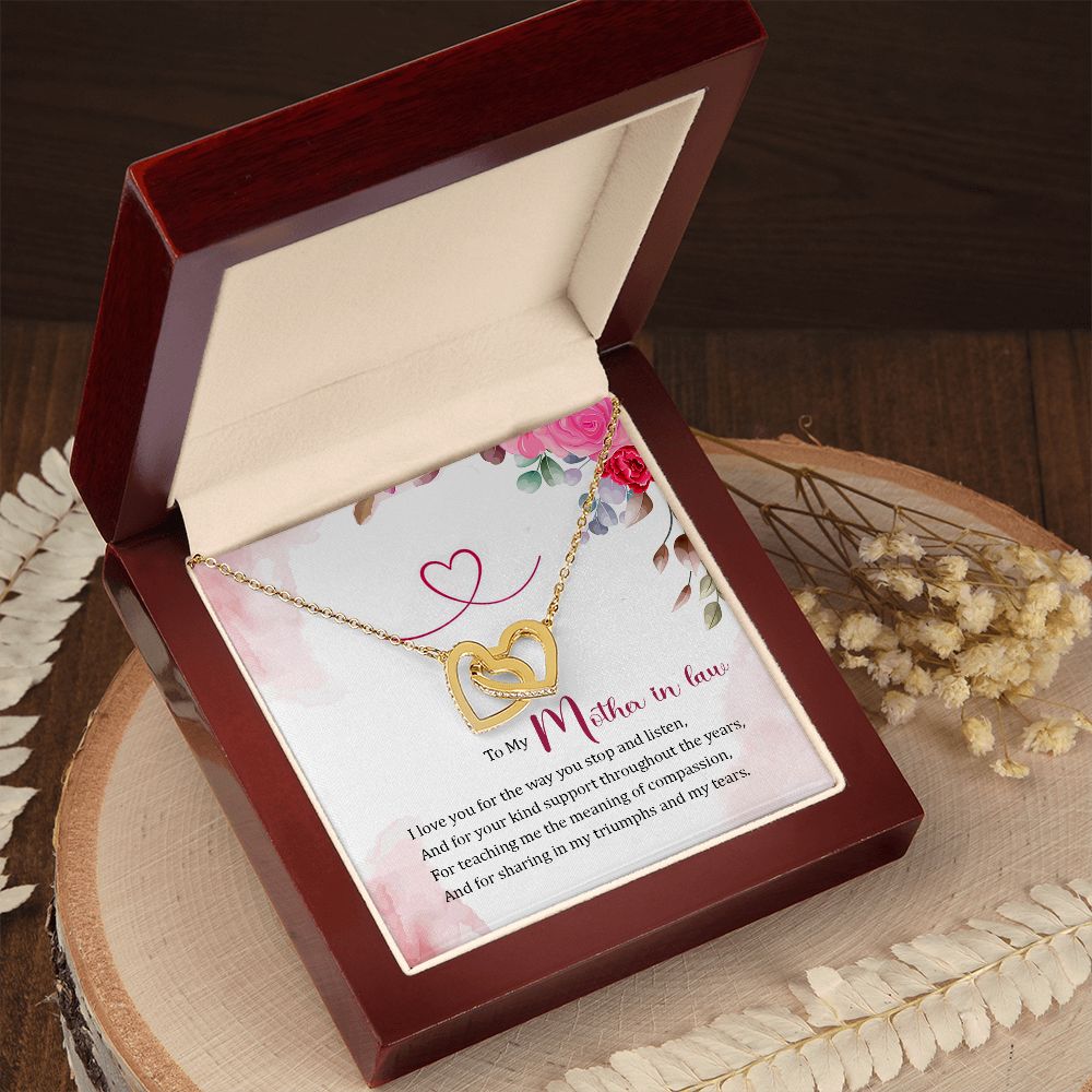 To my Mother in Law - Interlocking Hearts Necklace