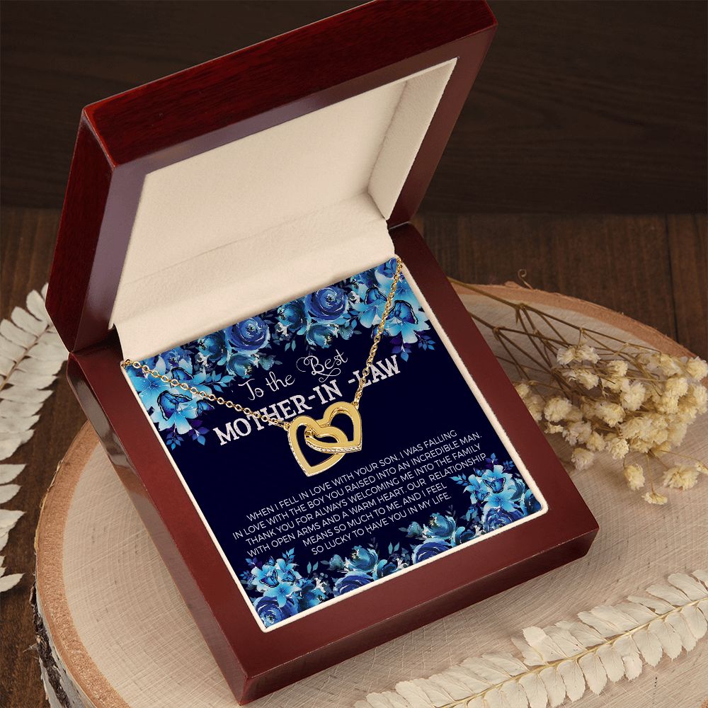To The Best Mother in Law - Interlocking Hearts Necklace